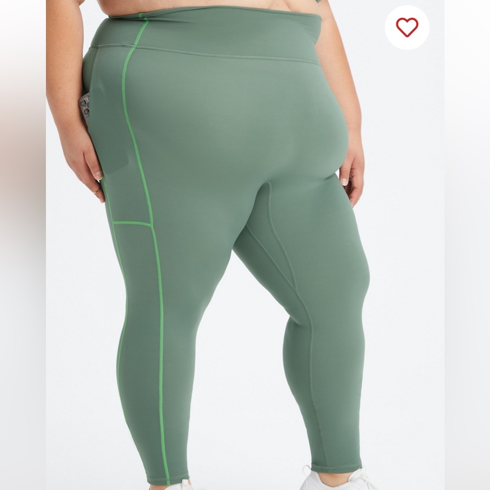Fabletics Trinity Motion365 HW Utility Legging- size 3X in Smoke Green NWT